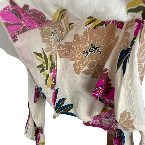 Billabong Women’s M Daisy Wrap Long Sleeve Surplice Top - Picture 4 of 12